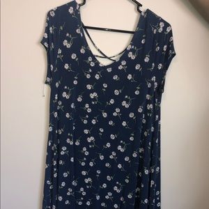 Flowered Short Sleeve Dress